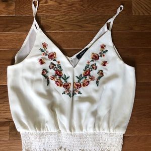 Forever 21 Embroidered Crop Top